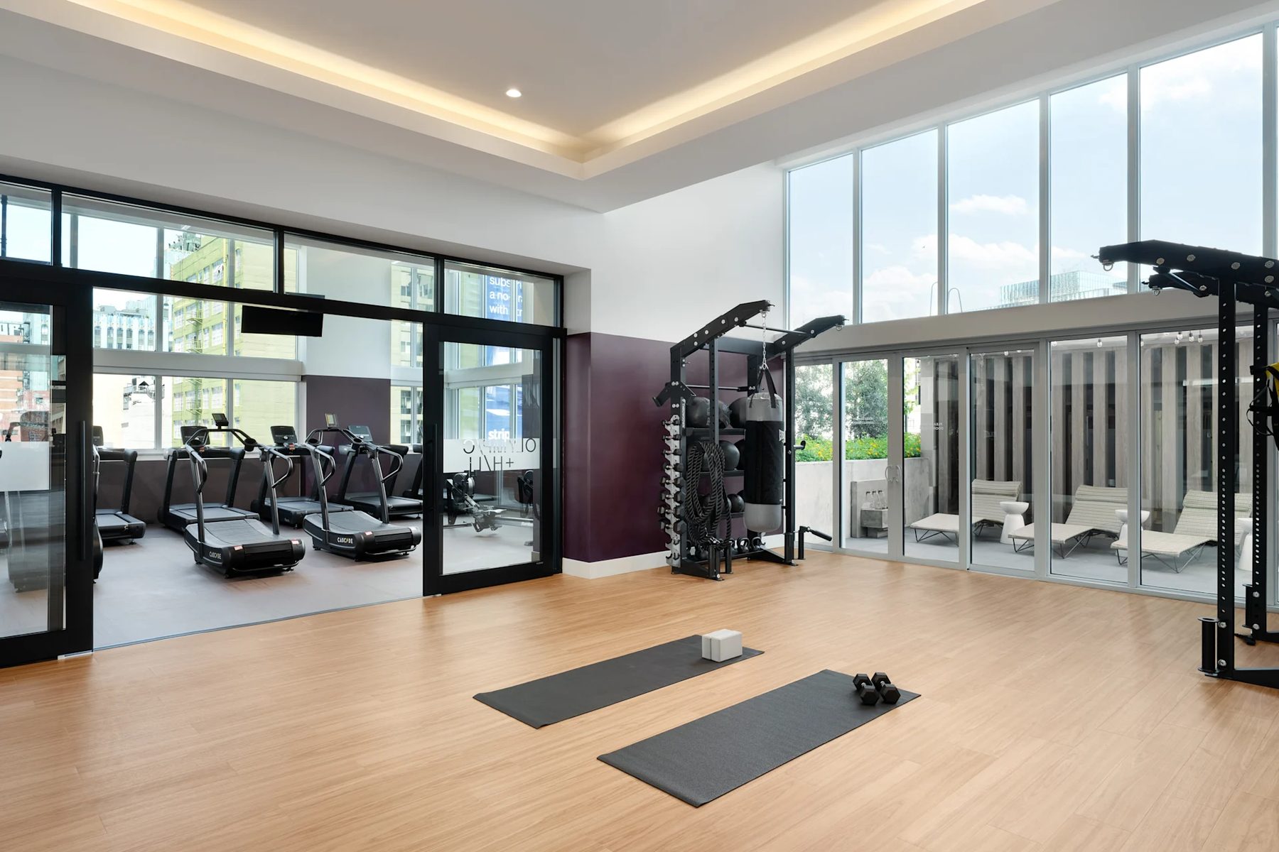 Olympic + Hill fitness room